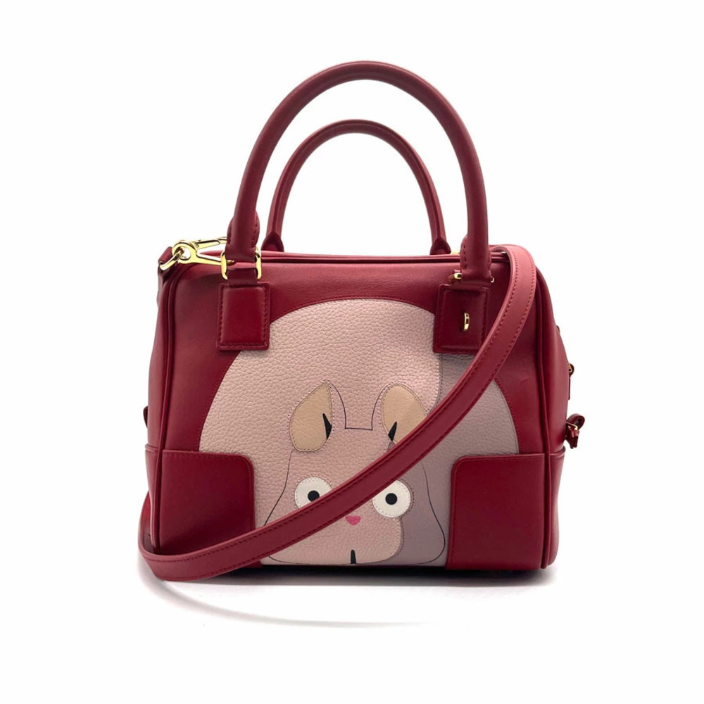 Loewe 2way Shoulder Bag Spirited Away leather red